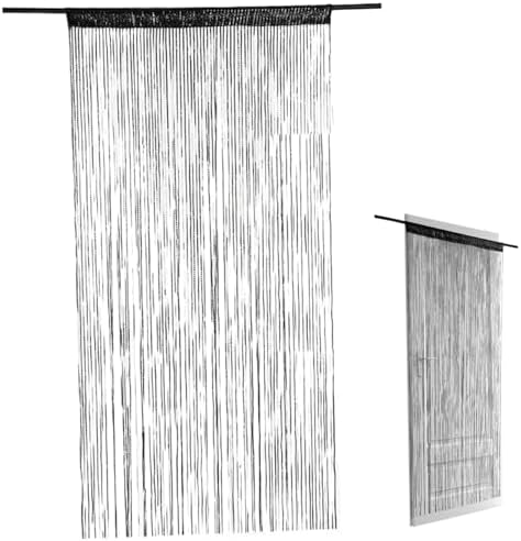 Bead Curtains for Doorways 39x79in Black Multi-Function String Curtain
