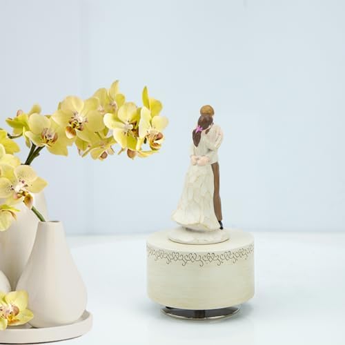 Falling in Love Couple Music Box Figurine