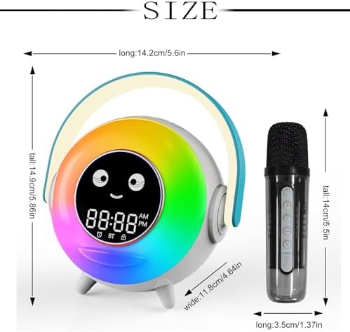 Kids Alarm Clock with Microphone and Night Light