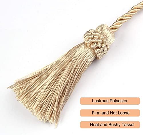 Fenghuangwu Curtain Tiebacks Handmade Decorative Holdbacks Rope with Tassel