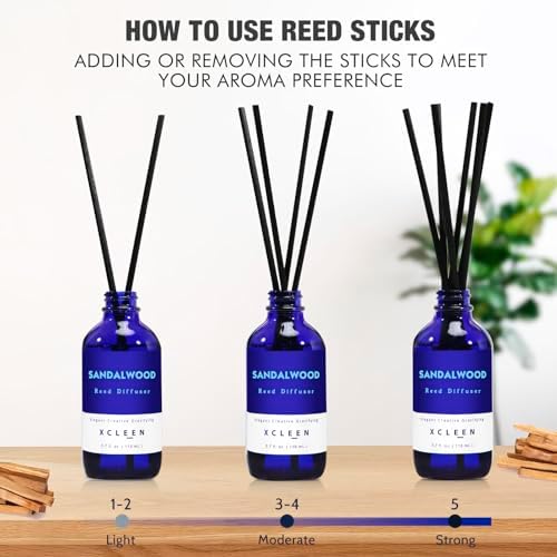Xcleen Sandalwood Scented Reed Diffuser Set