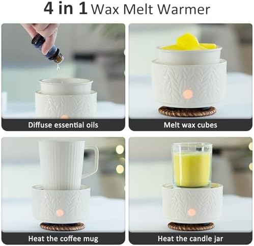EQUSUPRO Leaf Wax Melt Warmer 3-in-1 Electric