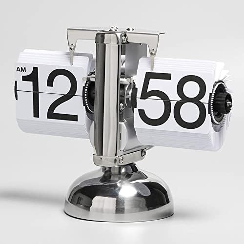 Retro Digital Flip Down Clock Black White