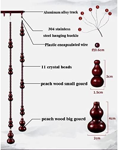 ZHANGQINGXIU Wood Beaded Curtain Doorway Divider