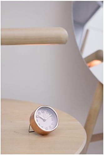 Kikkerland Embossed Metal Alarm Clock Gold or Copper