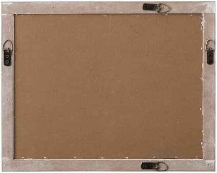 SOFE Rustic Bulletin Board for Wall - White Linen 16x13 Inches