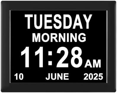 Jaihonda 8 Alarm Dementia Clock with Day Date Display