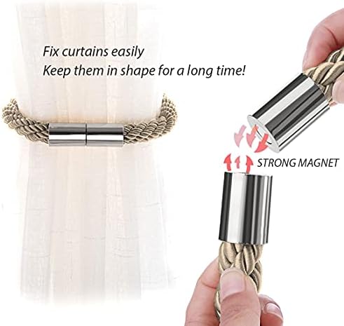 NICEEC 2 Pack Magnetic Curtain Holdbacks