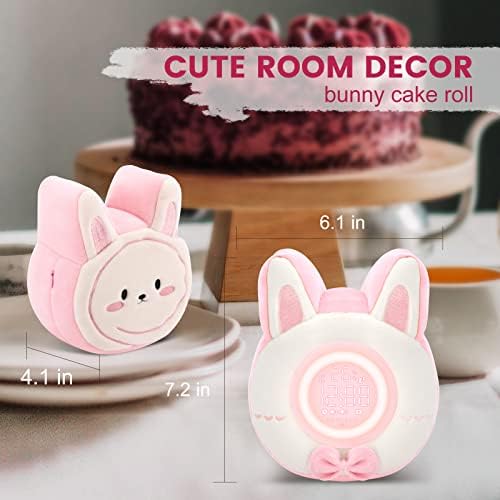Qanyi Bunny Plush Alarm Clock Night Light