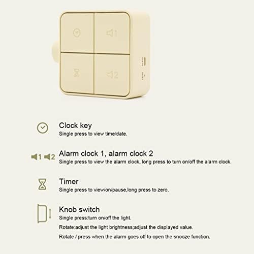 GaRcan Double Alarm Clock with Snooze and Smart Light