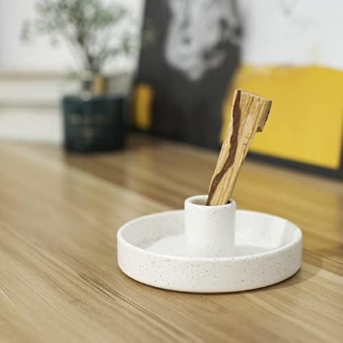 Cozy Speckled White Palo Santo Holder