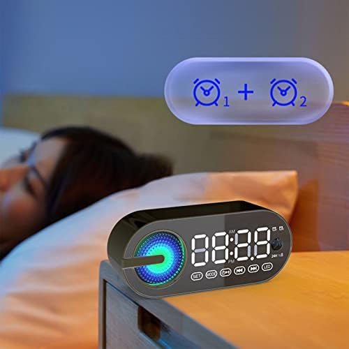 Bluetooth Speaker with Mirror Display and Dual Alarm Mode