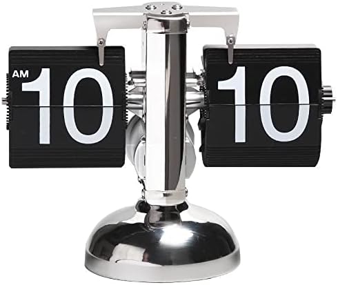 Retro Digital Flip Down Clock Black White