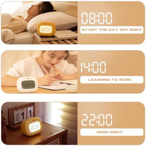 Kids Dinosaur Alarm Clock with Sleep Training and Night Light
