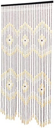 Boho Bamboo Bead Curtain with 31 Lines