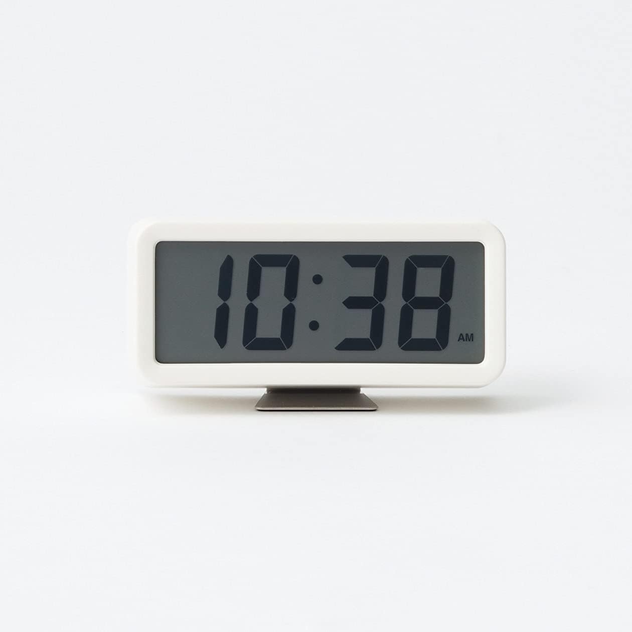 MUJI Digital Clock with Alarm Small White