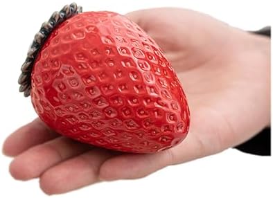 Mini Strawberry Ceramic Urn for Human Ashes Red