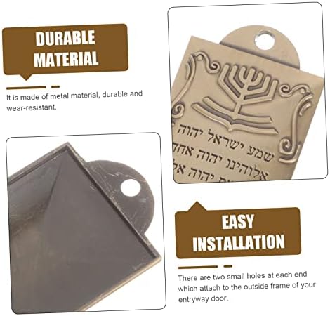 IMIKEYA 6 Set Hebrew Pomegranate Mezuzah Bronze Decor