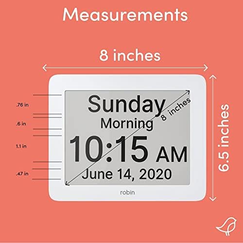 Robin Day Clock with Custom Alarms and Calendar Reminders