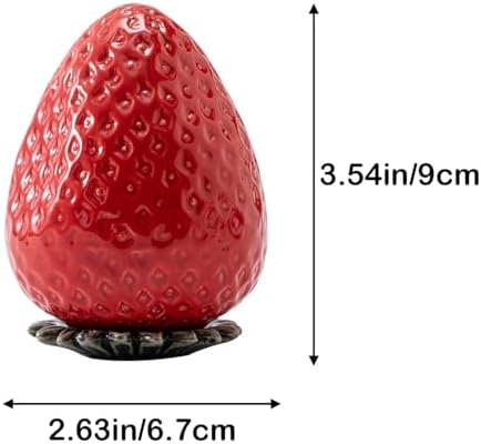 Mini Strawberry Ceramic Urn for Human Ashes Red