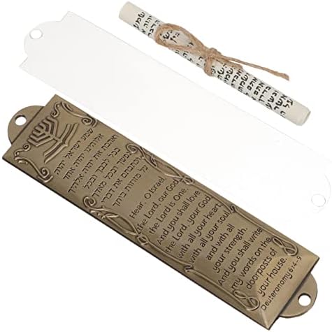 IMIKEYA 6 Set Hebrew Pomegranate Mezuzah Bronze Decor