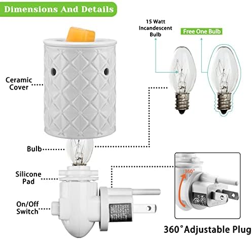 STAR MOON Ceramic Wax Melt Warmer with Night Light