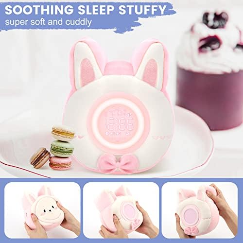 Qanyi Bunny Plush Alarm Clock Night Light