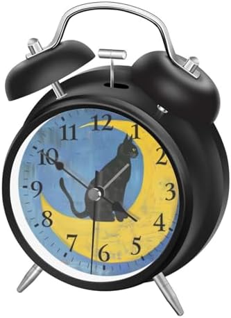 Kyvita Analog Alarm Clock with Night Light and Silent Movement