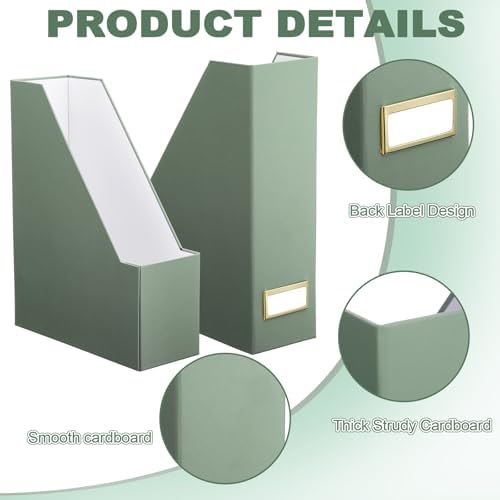 Feifeiya Magazine File Holder Set of 6 Sage Green