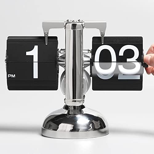 Retro Digital Flip Down Clock Black White
