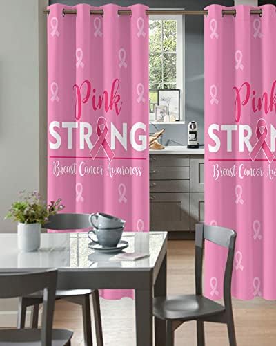 Pink Ombre Door Curtains 54x78 Inch Blackout Panels