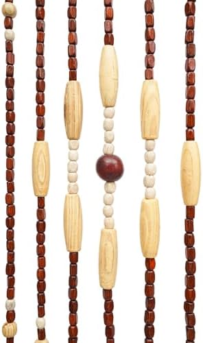 Boho Bamboo Bead Curtain with 31 Lines
