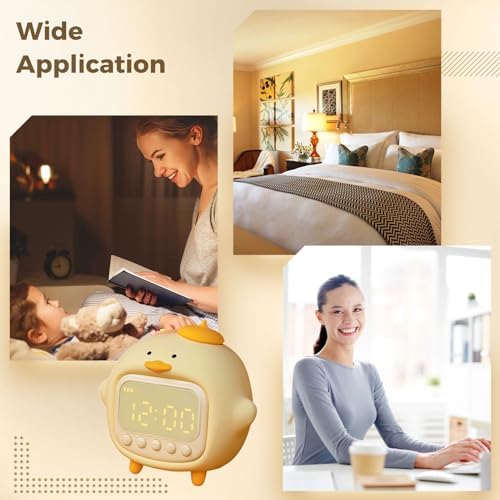 Duck Alarm Clock with Night Light and Dual Alarms