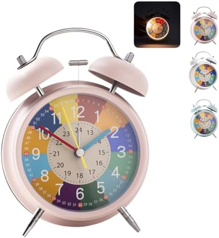 Shudyear 4-Inch Loud Alarm Clock for Heavy Sleepers Pink