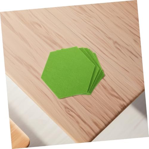 Hexagon Felt Board Tiles Set of 10 Green