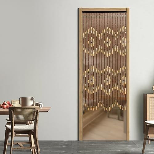 Boho Bamboo Bead Curtain with 31 Lines
