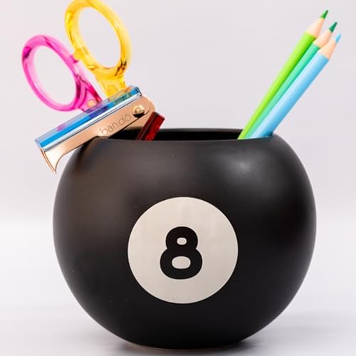 Bando Novelty 8 Ball Flower Vase Retro Ceramic Decor