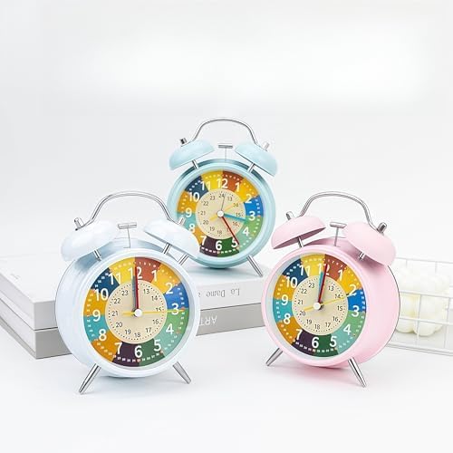 Shudyear 4-Inch Loud Alarm Clock for Heavy Sleepers Pink