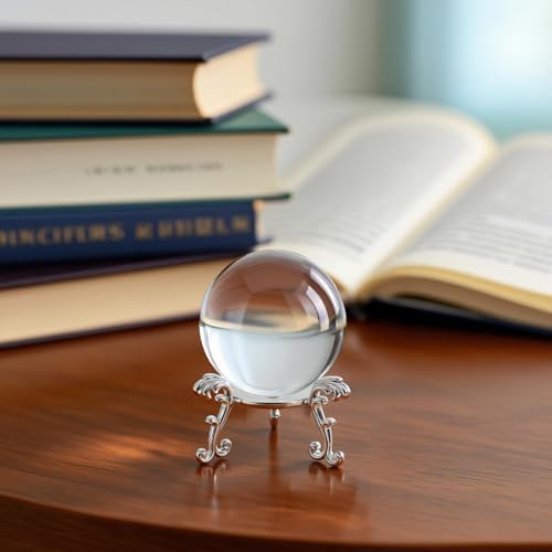 Jucoan 14 Pack Crystal Ball Stand Metal Silver
