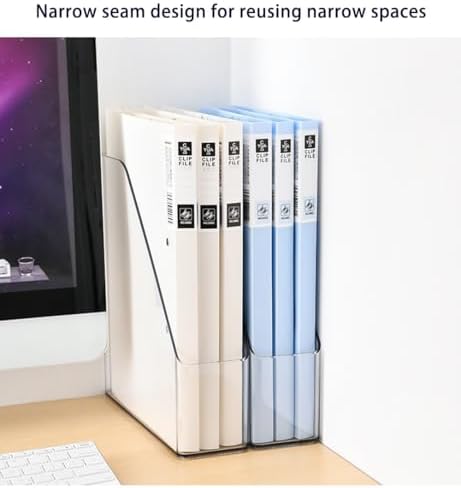 Acrylic Magazine Holder 2PCS Clear Book Organizer with 3pcs Silicone Bookmarks