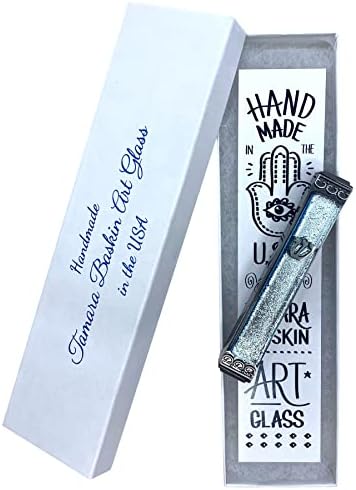 Tamara Baskin Art Glass Shimmering Mezuzah 35 Inch