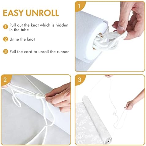 HEALON White Wedding Aisle Runner 3x50Feet Rose