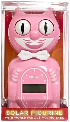 Solar Kit Cat Digital Alarm Clock - Satin Pink