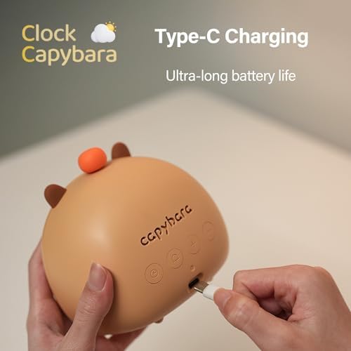 Capybara Alarm Clock for Kids with Night Light