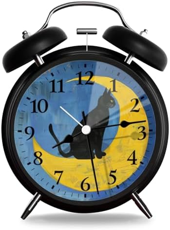 Kyvita Analog Alarm Clock with Night Light and Silent Movement
