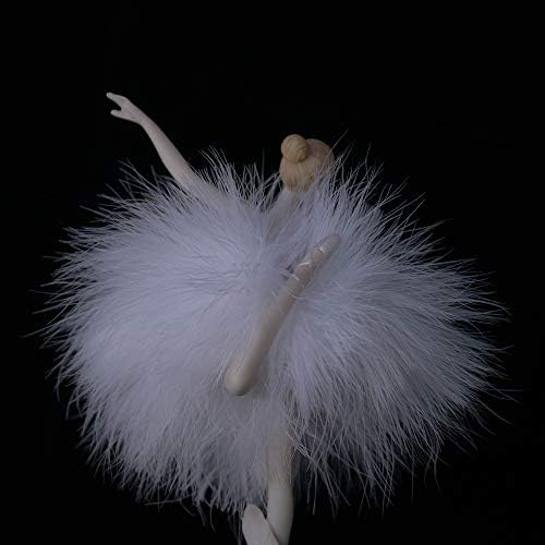 Chagar Feather Skirt Ballerina Music Box Figurine