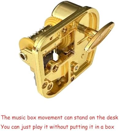 Pursuestar Wind Up Music Box Movement 18 Note Gold