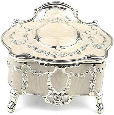 ROSIKING Embossed Alloy Music Box Wind Up Antique Gift