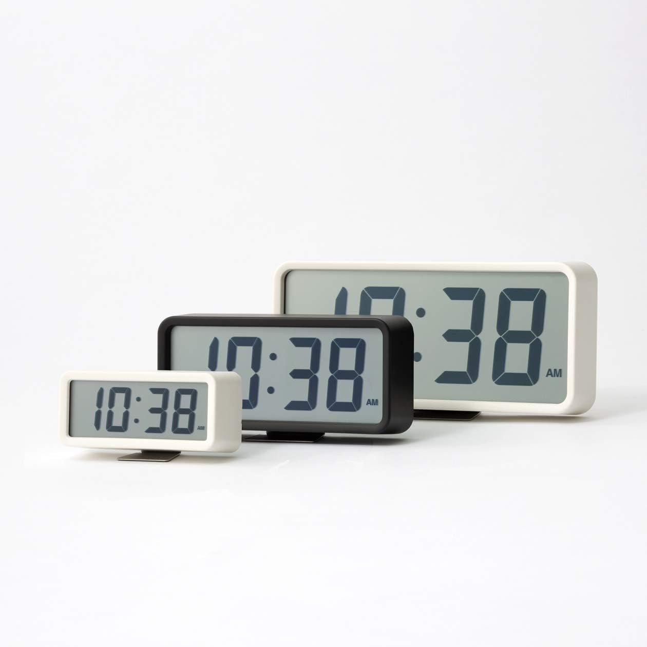 MUJI Digital Clock with Alarm Small White