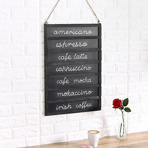 24 Inch Wall Mounted Chalkboard Sign with 7 Removable Panels